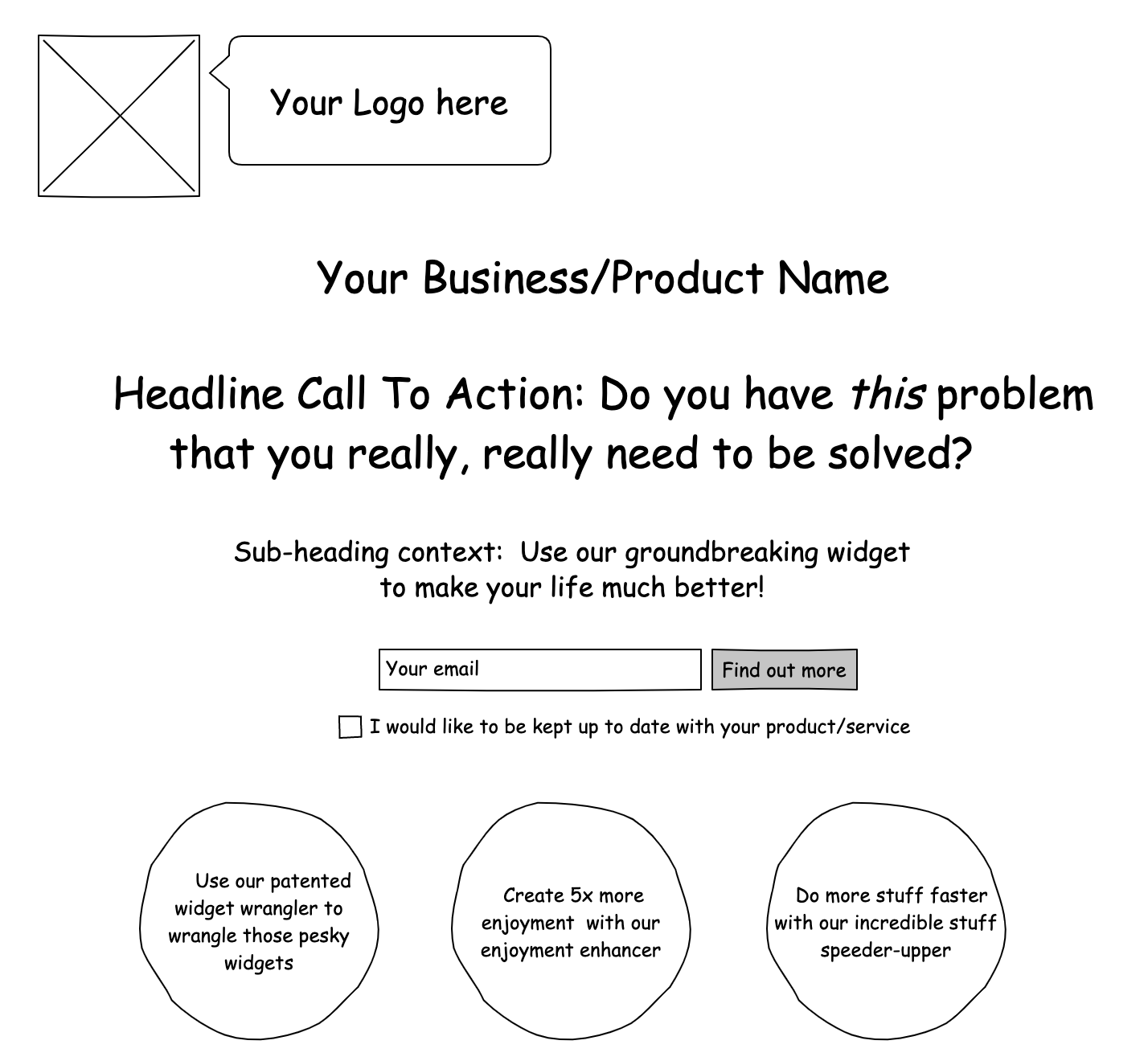 Example of a first-floor landing page